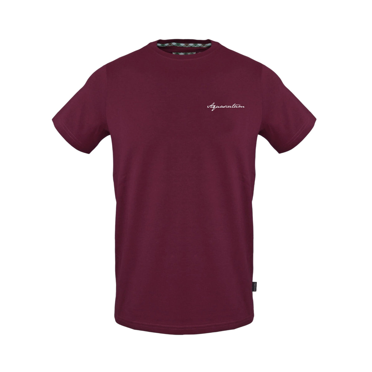 Red - Front - Aquascutum Mens Embroidered Logo Cotton T-Shirt