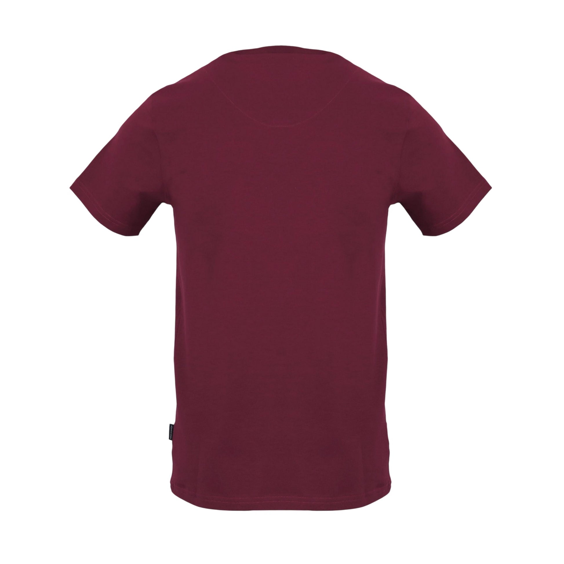 Red - Back - Aquascutum Mens Embroidered Logo Cotton T-Shirt