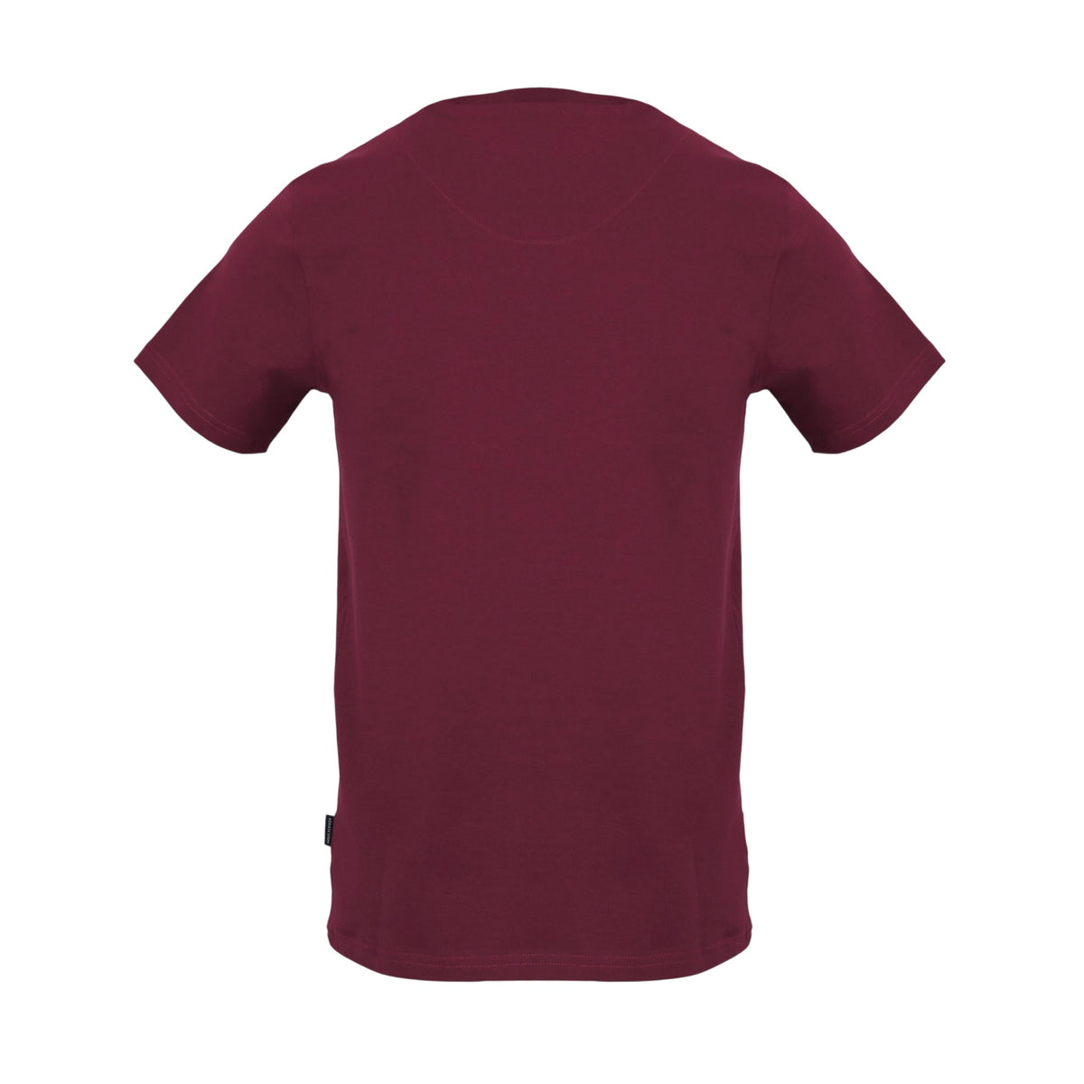 Red - Back - Aquascutum Mens Embroidered Logo Cotton T-Shirt