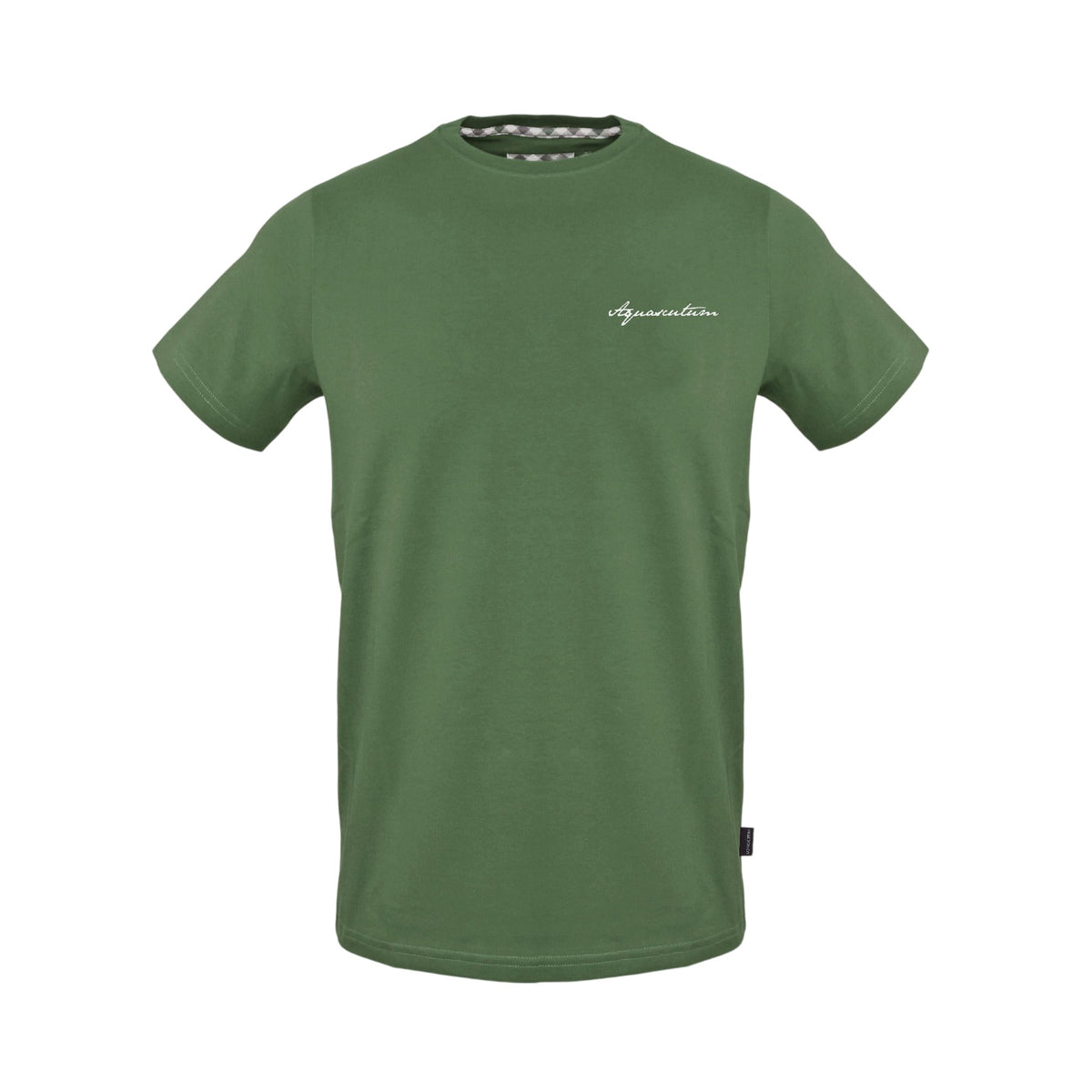 Military Green - Front - Aquascutum Mens Embroidered Logo Cotton T-Shirt