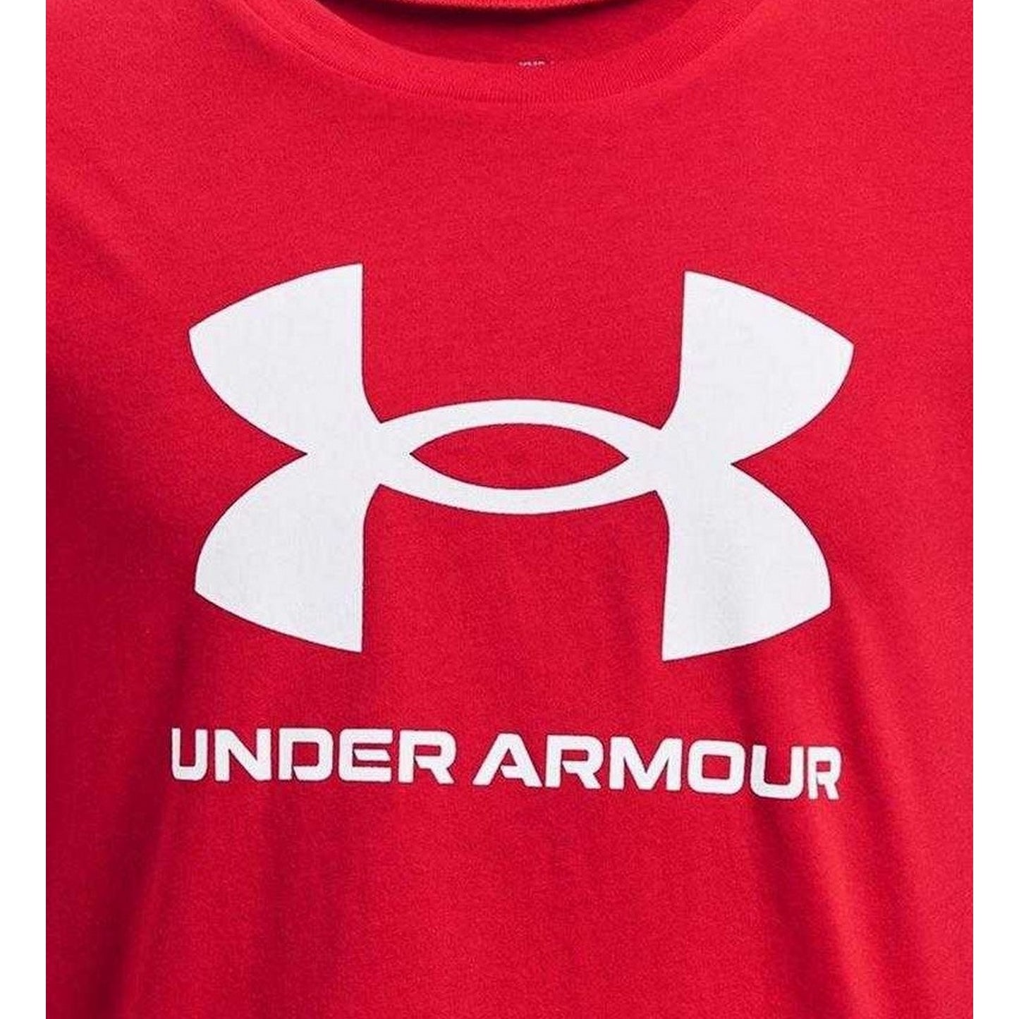 Red - Side - Under Armour Childrens-Kids Polycotton T-Shirt