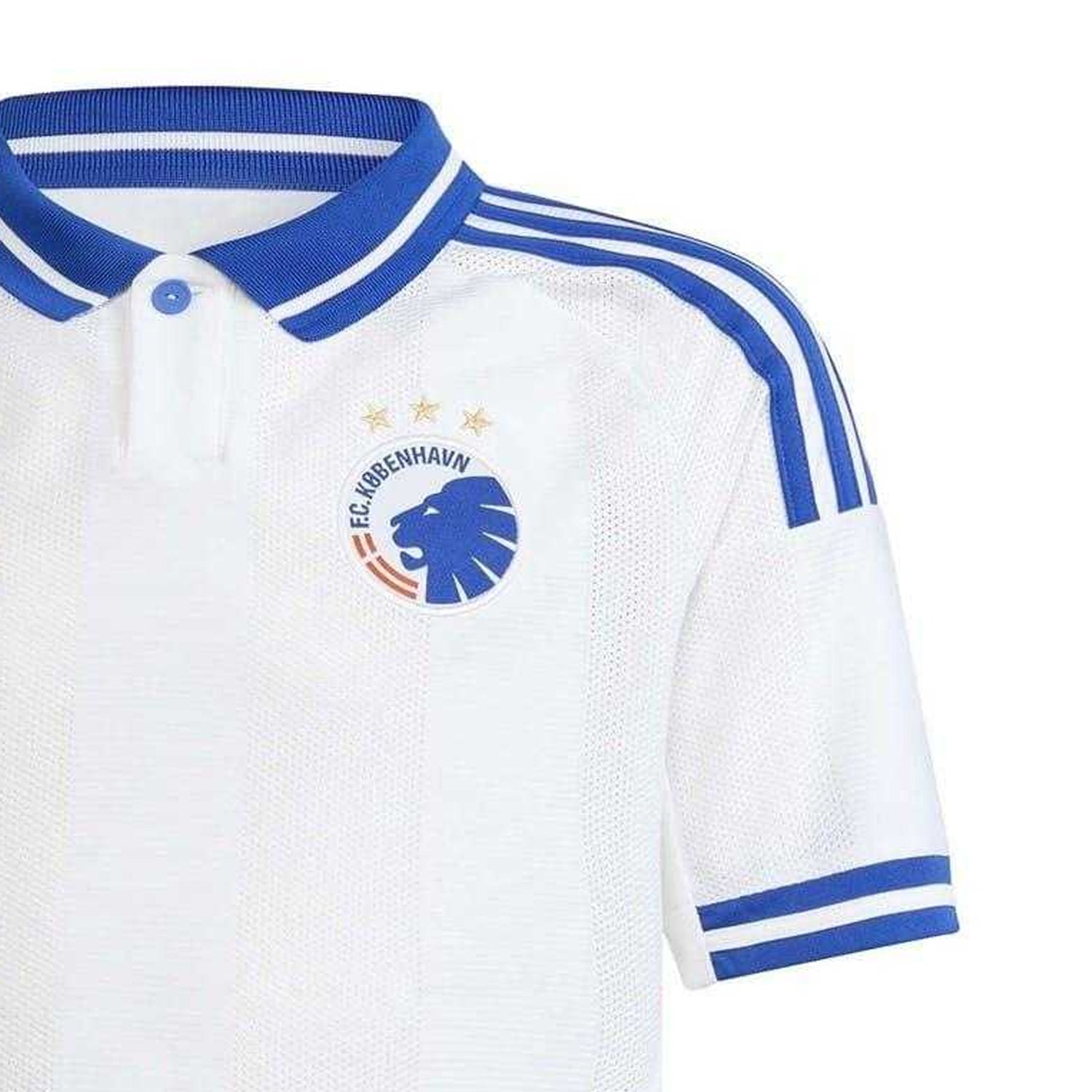White-Blue - Side - Adidas Childrens-Kids 2025-2026 F.C. Copenhagen Football Jersey