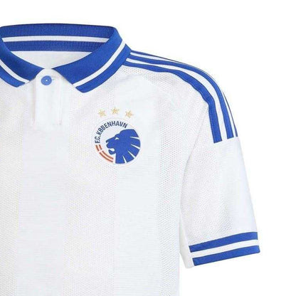 White-Blue - Side - Adidas Childrens-Kids 2025-2026 F.C. Copenhagen Football Jersey