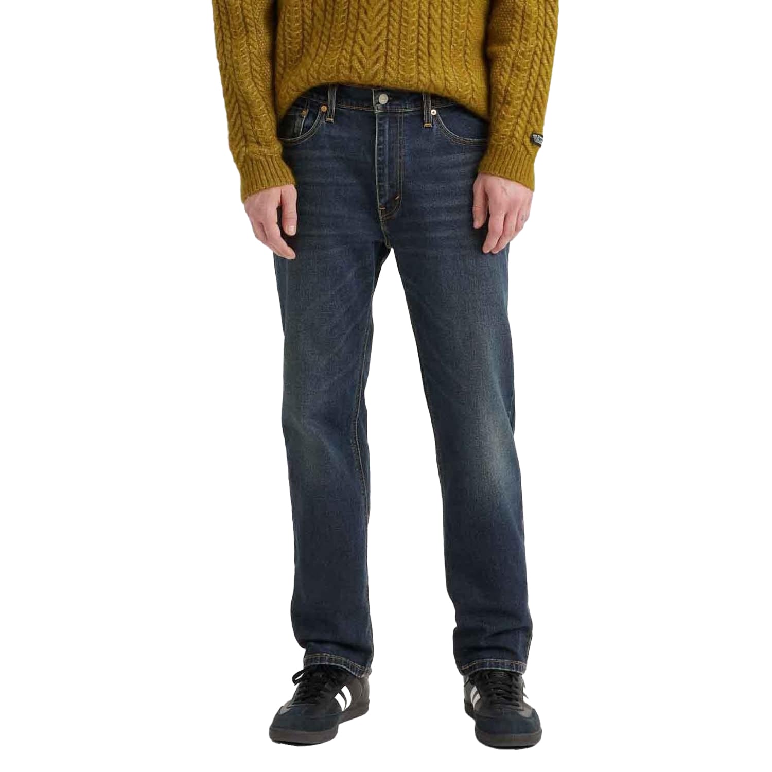 Dark Blue - Side - Levis Mens 541 Born To Adapt Athletic Tapered Jeans