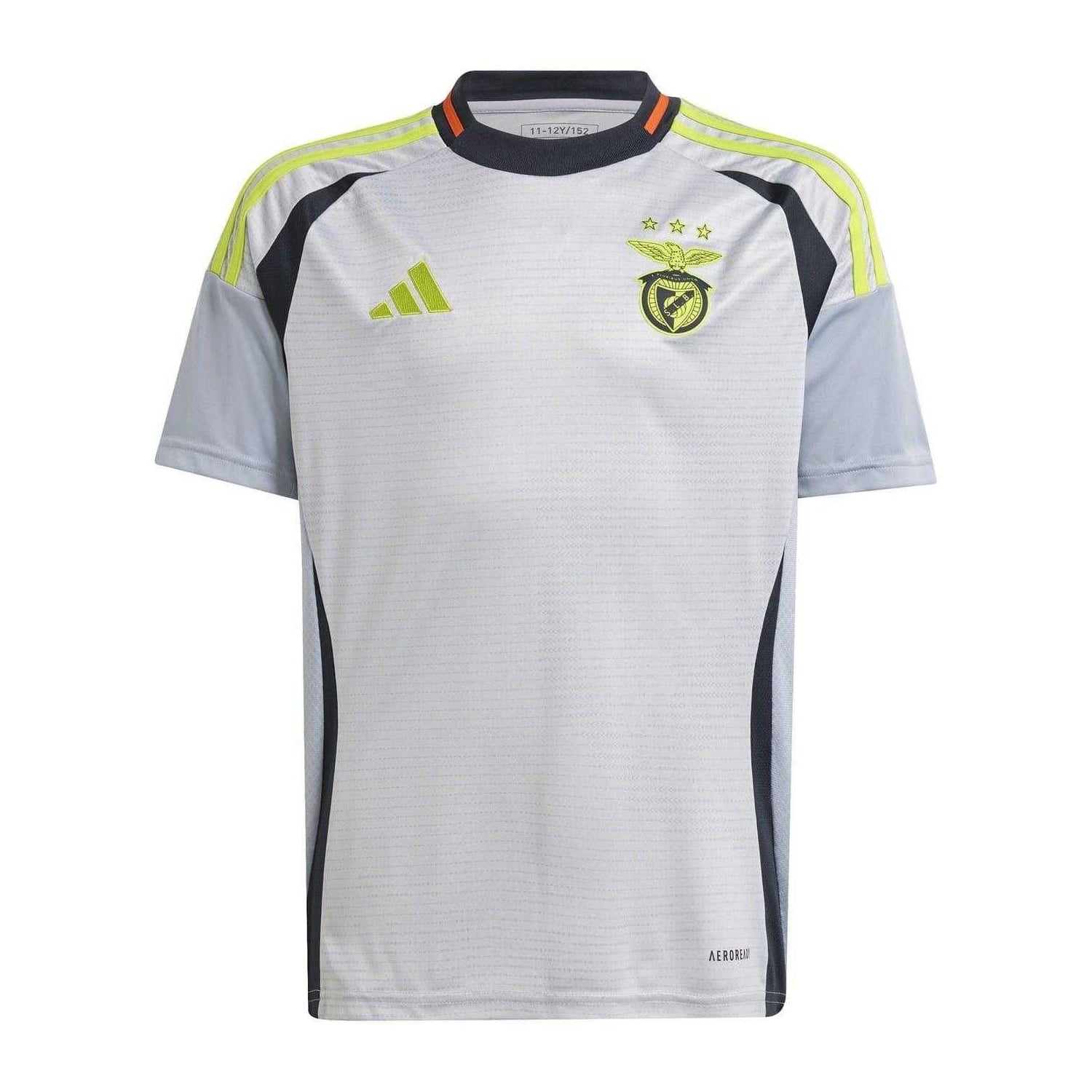 Grey - Front - Adidas Childrens-Kids 2024-2025 SL Benfica Football Shirt