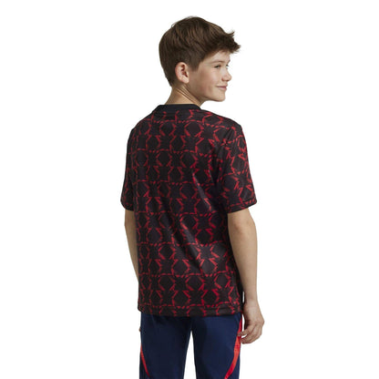 Black - Lifestyle - Adidas Childrens-Kids 2024-2025 Manchester United FC Football Jersey