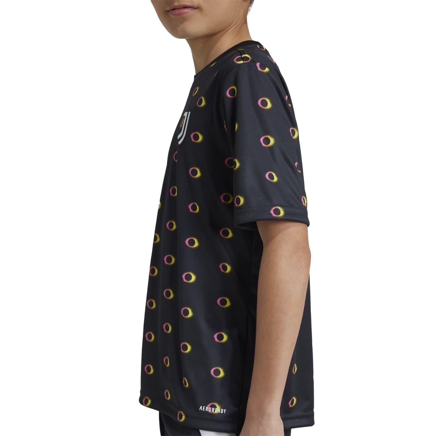 Black - Side - Adidas Childrens-Kids 2024-2025 Juventus FC Football Shirt