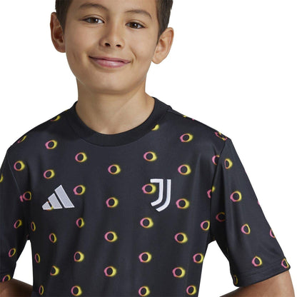 Black - Lifestyle - Adidas Childrens-Kids 2024-2025 Juventus FC Football Shirt