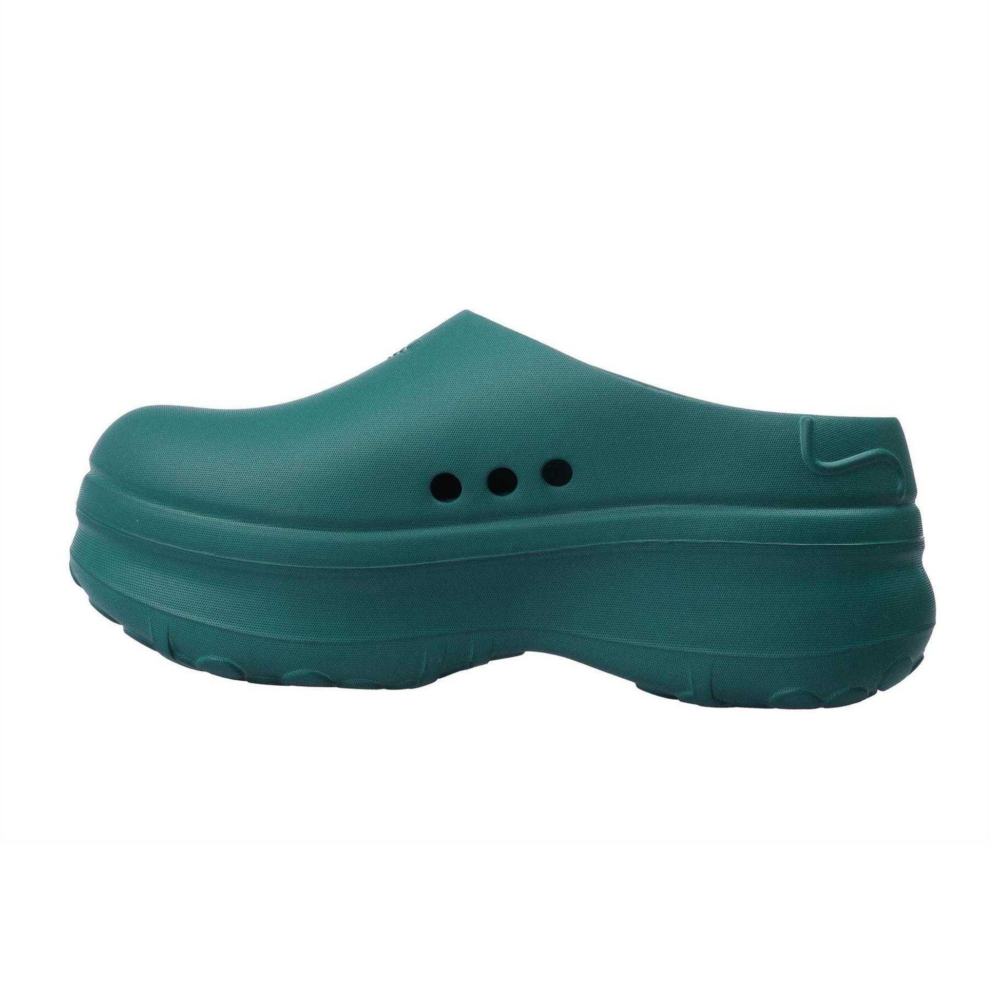 Green - Back - Adidas Womens-Ladies Stan Smith Platform Mules