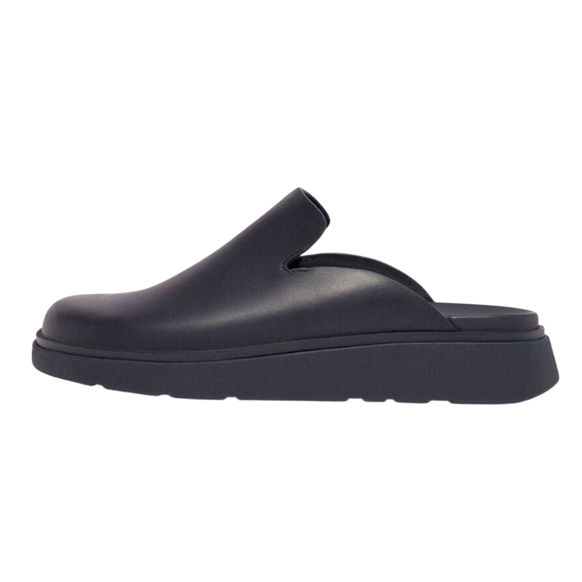 Navy - Back - Fit Flop Womens-Ladies Leather Mules