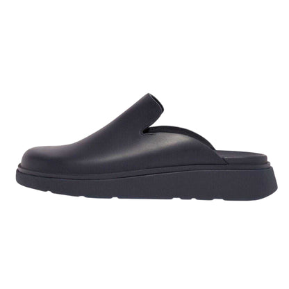 Navy - Back - Fit Flop Womens-Ladies Leather Mules