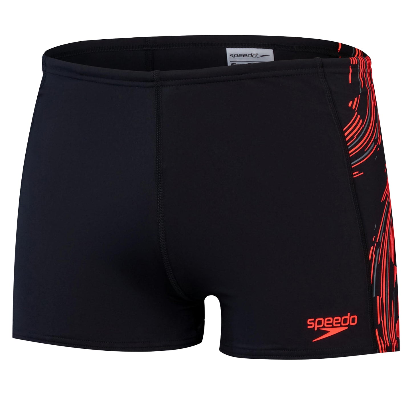 Black-Red - Front - Speedo Mens Panel Technical Swim Shorts