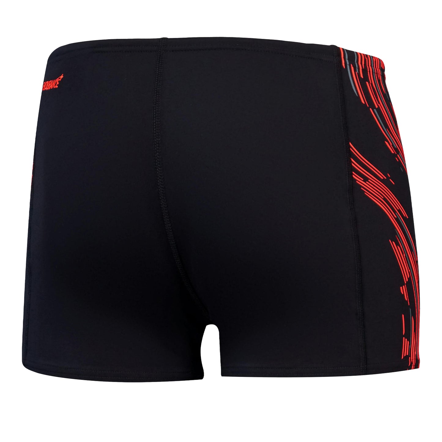 Black-Red - Back - Speedo Mens Panel Technical Swim Shorts
