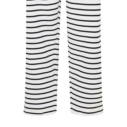 White-Black - Side - Pieces Womens-Ladies Sweatpants