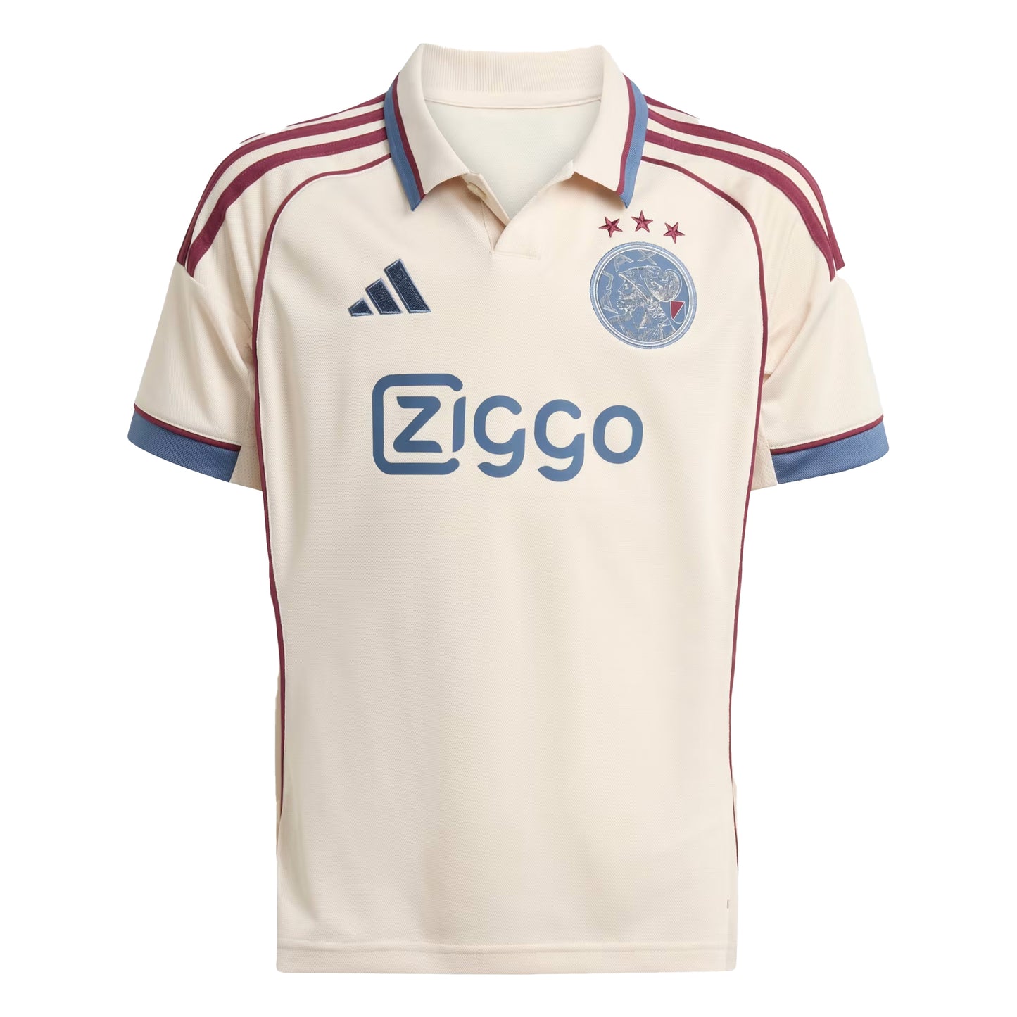 Cream - Front - Adidas Childrens-Kids 25-26 AFC Ajax Football Shirt