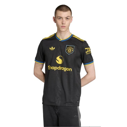 Black - Side - Adidas Childrens-Kids 2025-2026 Manchester United FC Football Shirt