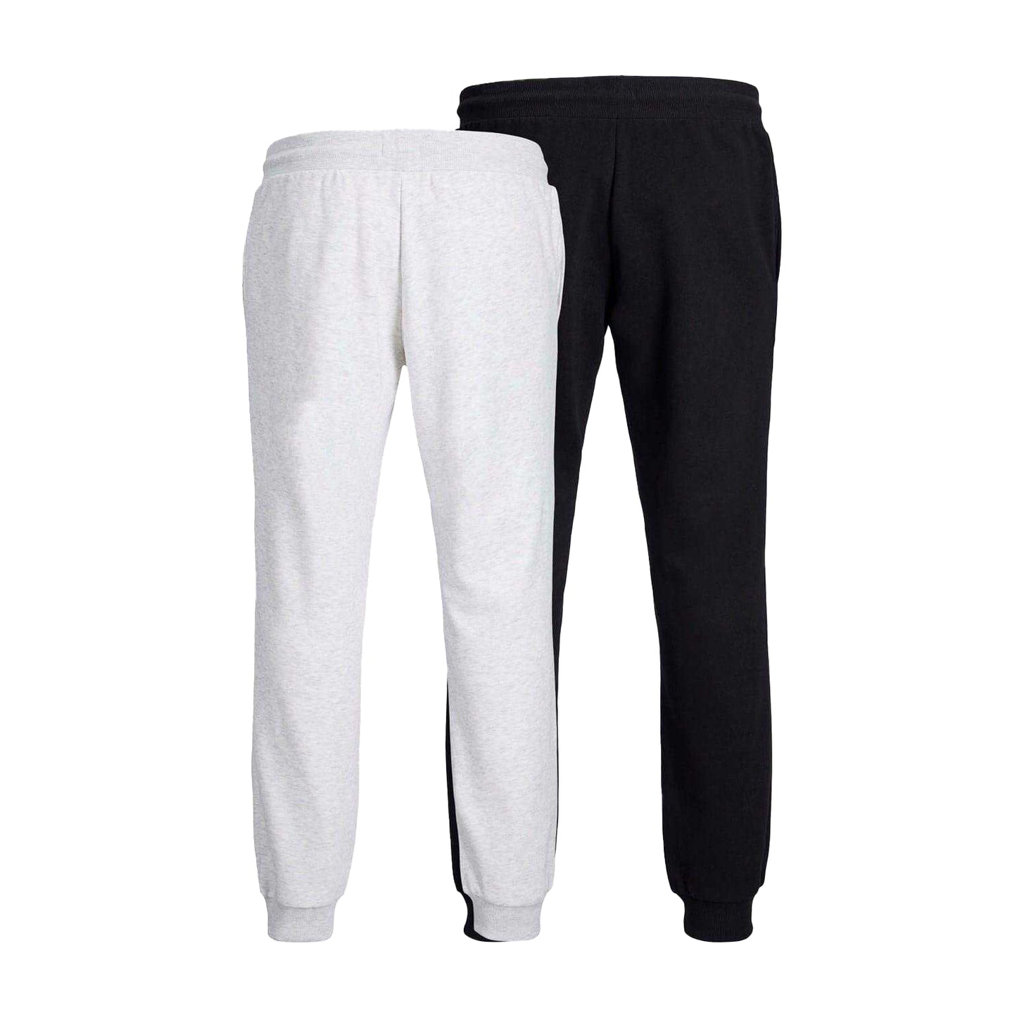 Black Melange - Back - Jack And Jones Mens Slim Joggers (Pack of 2)