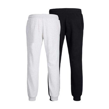Black Melange - Back - Jack And Jones Mens Slim Joggers (Pack of 2)
