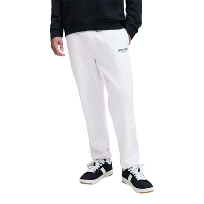 Black Melange - Side - Jack And Jones Mens Slim Joggers (Pack of 2)
