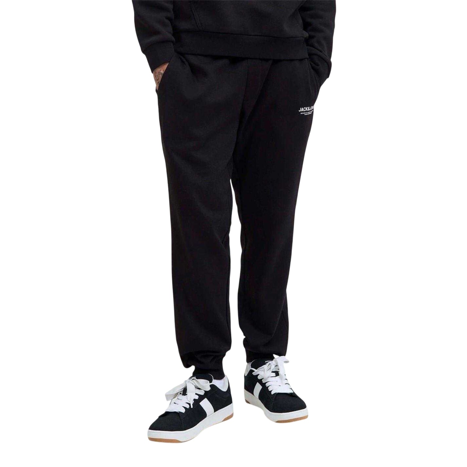 Black Melange - Lifestyle - Jack And Jones Mens Slim Joggers (Pack of 2)