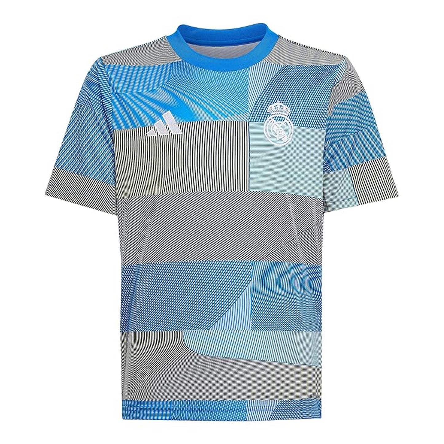 Blue - Front - Adidas Childrens-Kids Pre-Match Real Madrid CF Training Football Shirt