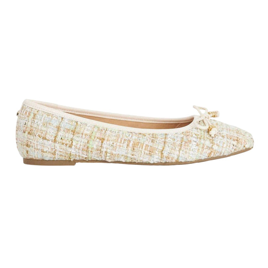 Green - Front - Dune London Womens-Ladies Tweed Ballet Flats