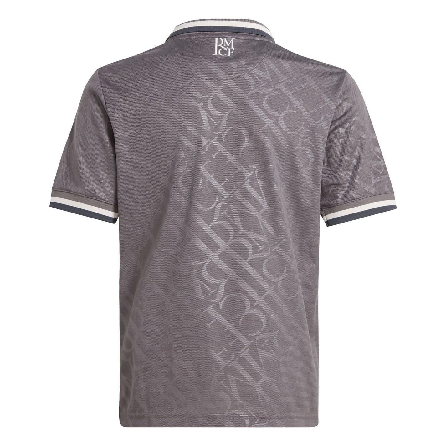 Grey - Back - Adidas Childrens-Kids 2024-2025 Real Madrid CF Football Shirt