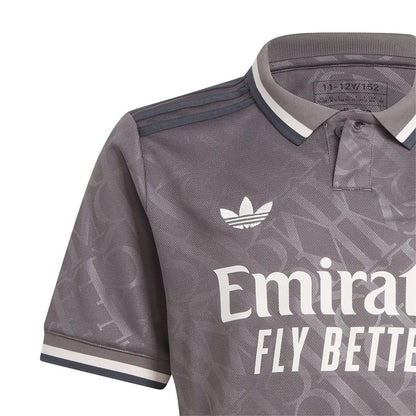 Grey - Side - Adidas Childrens-Kids 2024-2025 Real Madrid CF Football Shirt