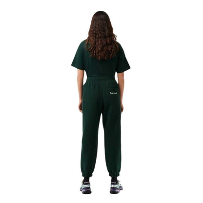 Green - Back - Lacoste Womens-Ladies Fleece Joggers