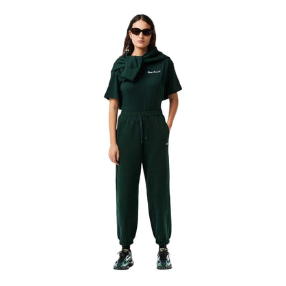 Green - Side - Lacoste Womens-Ladies Fleece Joggers