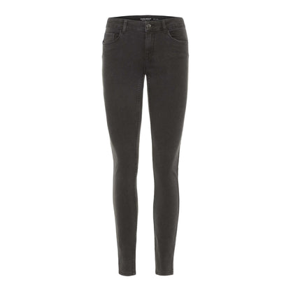 Dark Grey - Front - Vero Moda Womens-Ladies 5 Pockets Slim Jeans