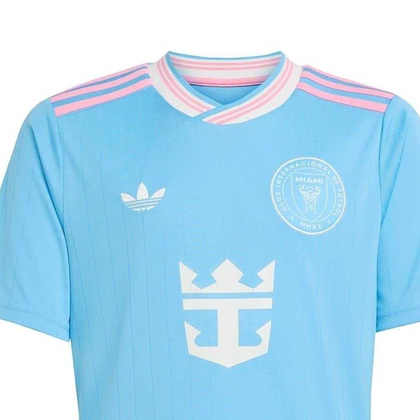 Blue - Side - Adidas Childrens-Kids 2025-2026 Inter Miami CF Football Shirt