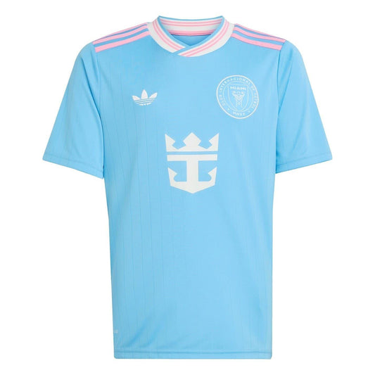 Blue - Front - Adidas Childrens-Kids 2025-2026 Inter Miami CF Football Shirt