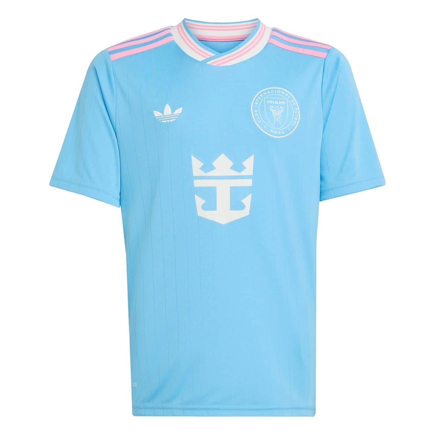 Blue - Front - Adidas Childrens-Kids 2025-2026 Inter Miami CF Football Shirt
