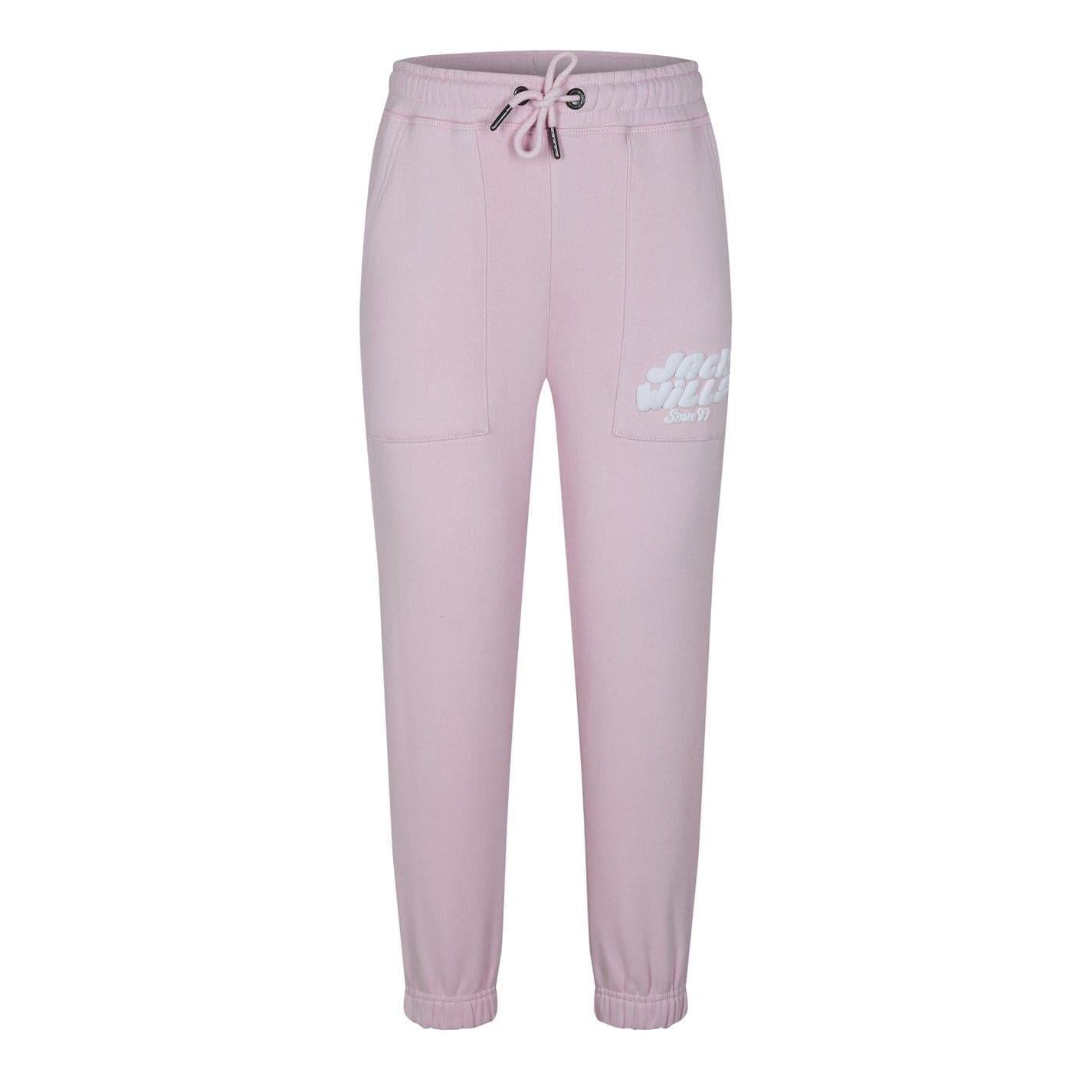 Pink - Front - Jack Wills Girls Logo Regular Joggers