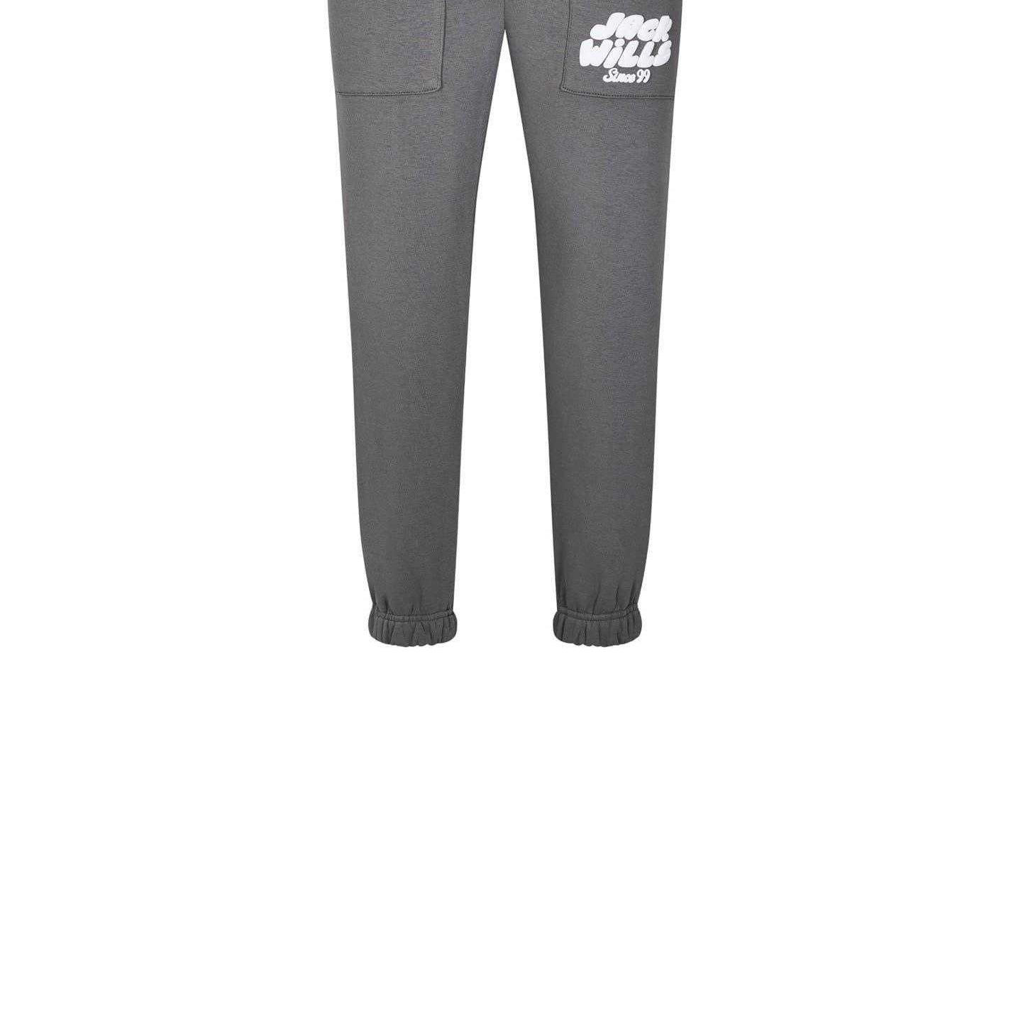Dark Slate - Side - Jack Wills Girls Logo Regular Joggers