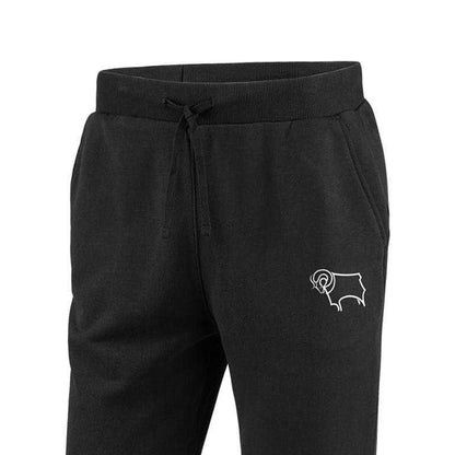 Black - Side - Derby County FC Mens Joggers