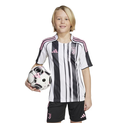 White - Side - Adidas Childrens-Kids 2025-2026 Juventus FC Home Shirt