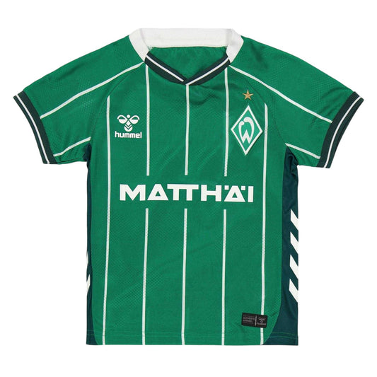 Green - Front - Hummel Childrens-Kids 2025-2026 SV Werder Bremen Short-Sleeved Football Shirt