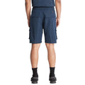 Navy - Back - Timberland Mens Leather Badge Water Repellent Cargo Shorts