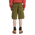 Olive - Back - Timberland Mens Leather Badge Water Repellent Cargo Shorts