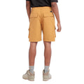 Wheat - Back - Timberland Mens Leather Badge Water Repellent Cargo Shorts