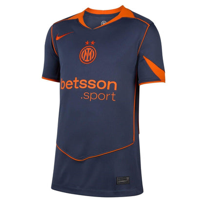 Blue-Orange - Front - Nike Childrens-Kids 2025-2026 Inter Milan FC Football Jersey