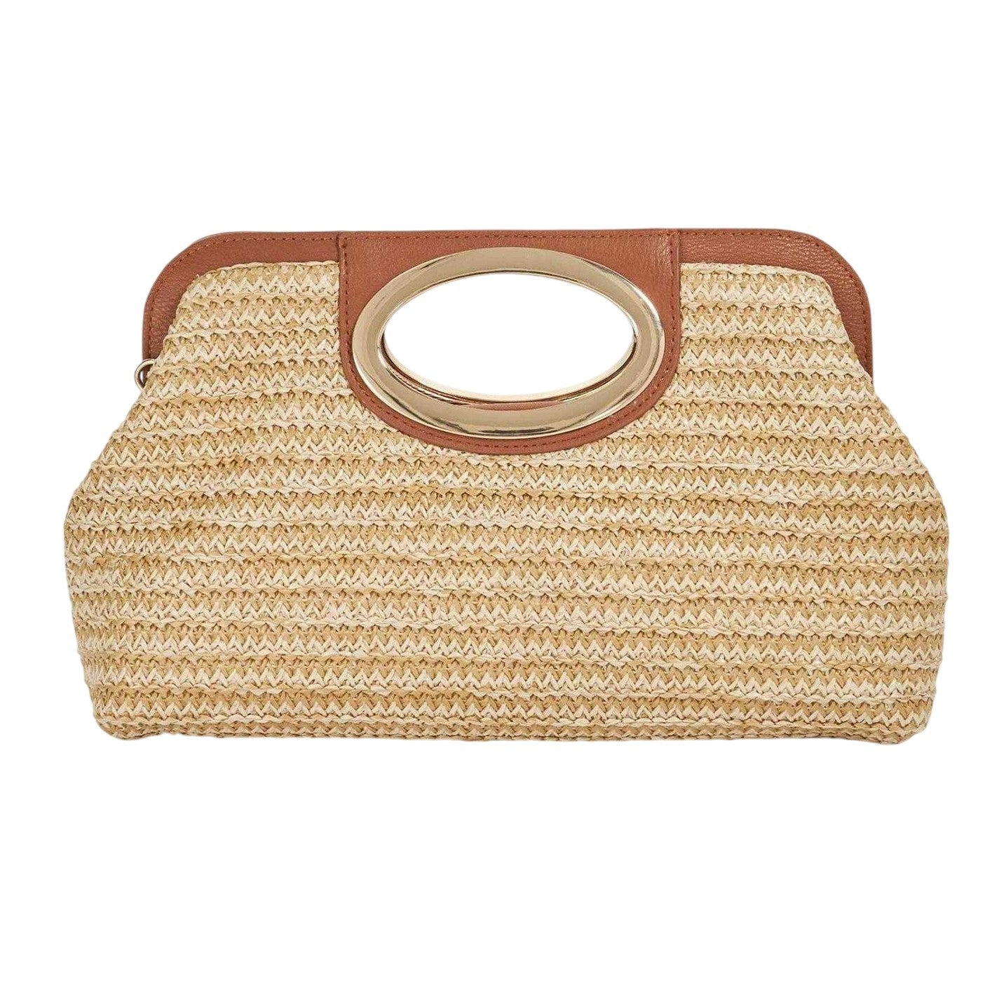 Natural - Back - Dune London Ellsas Clutch Bag