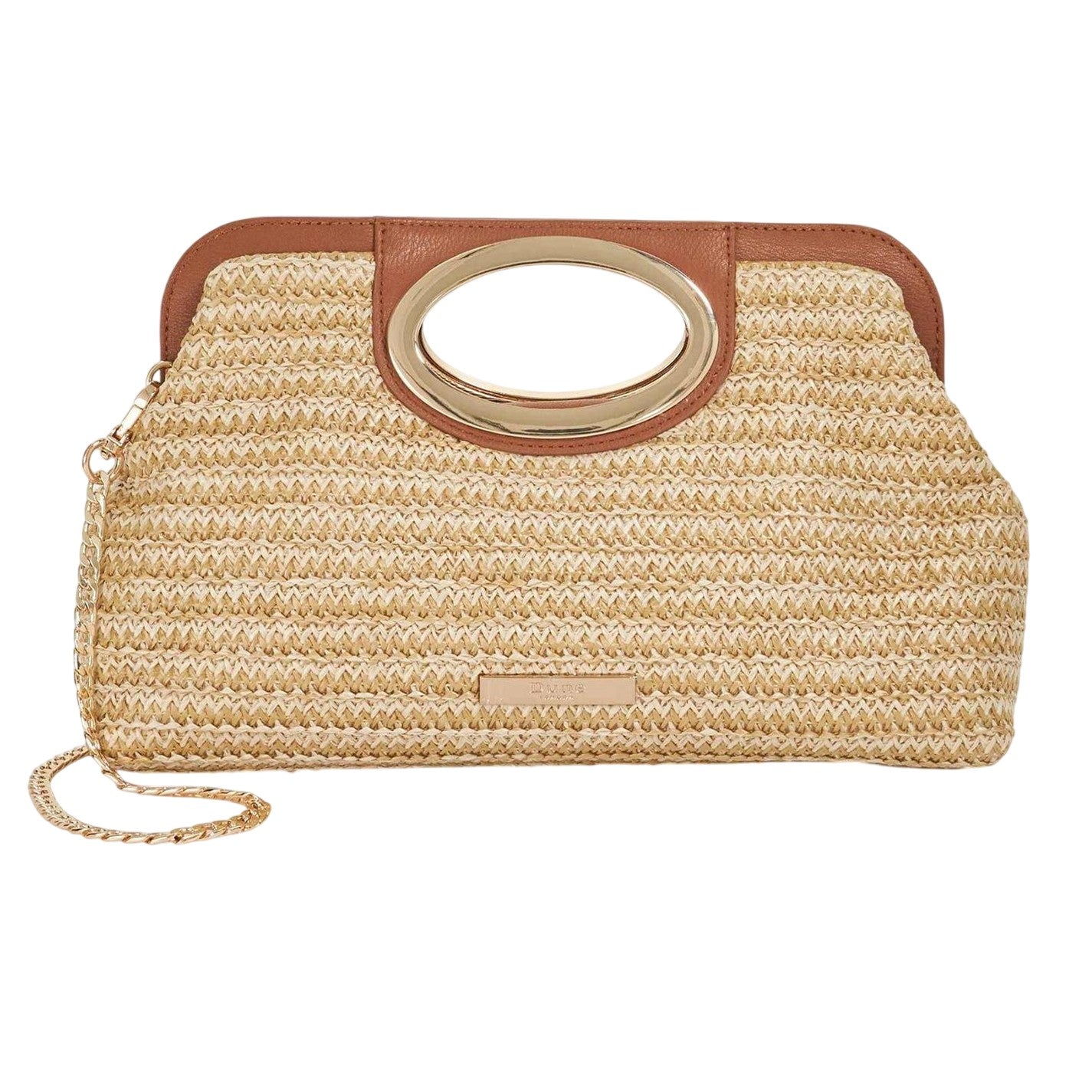Natural - Front - Dune London Ellsas Clutch Bag