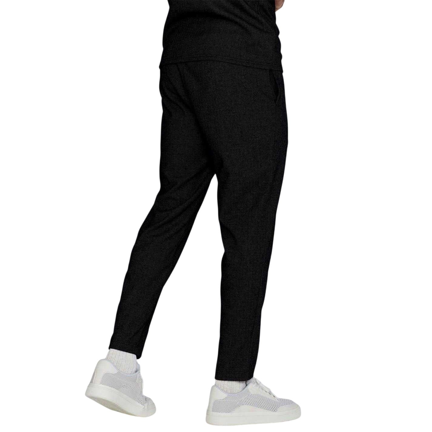 Black - Back - SikSilk Mens Joggers