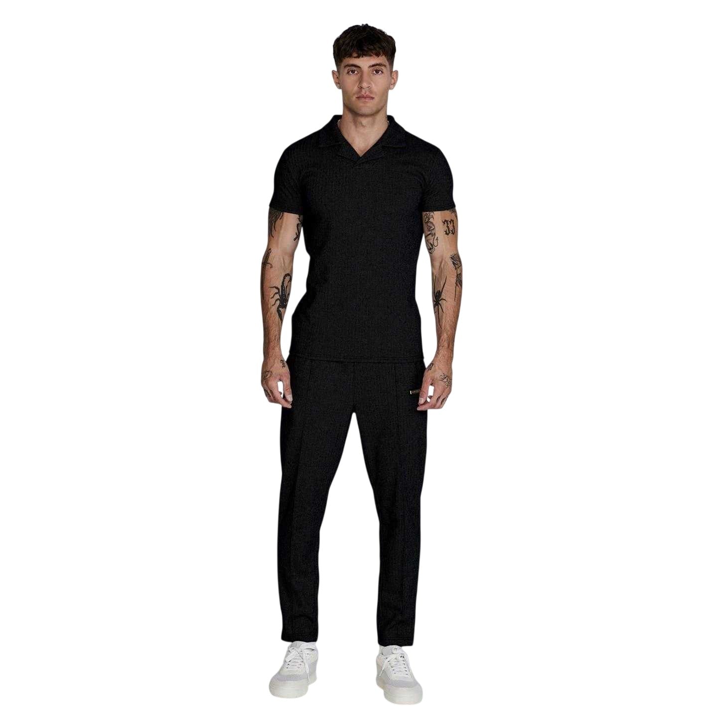 Black - Side - SikSilk Mens Joggers