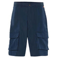 Navy - Front - Timberland Mens Leather Badge Water Repellent Cargo Shorts
