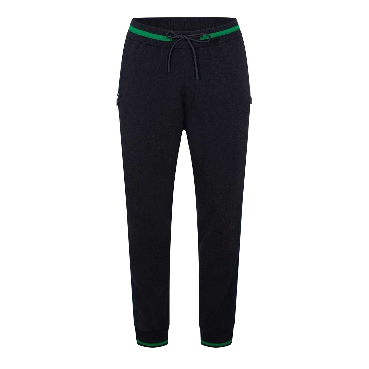 Dark Blue - Front - Boss Mens Stripe Detail Slim Joggers