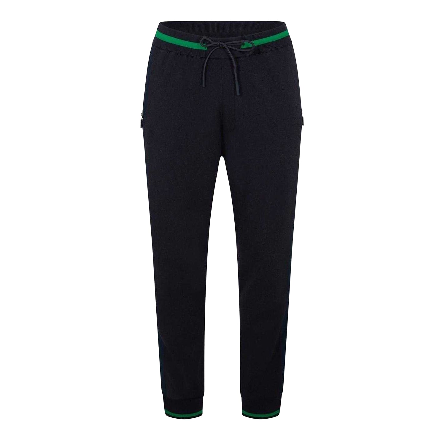 Dark Blue - Front - Boss Mens Stripe Detail Slim Joggers